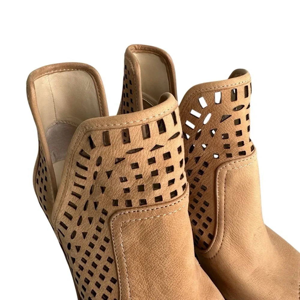 Jessica Simpson Cherrell Open-Toe Leather Booties.Size 8.5